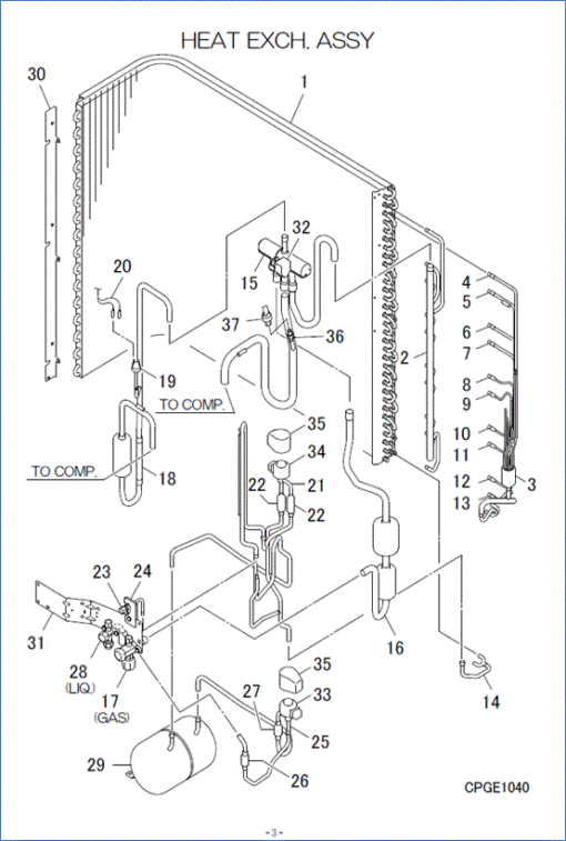 FDCA100VSA-W/A HEAT EXCH. ASSY