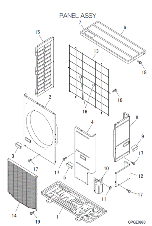 FDCA125VNP-W/1 PANEL ASSY